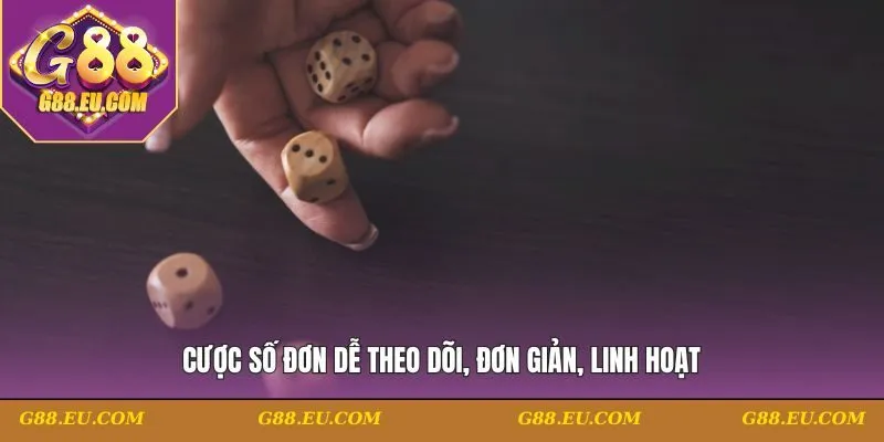 Cược số đơn dễ theo dõi, đơn giản, linh hoạt