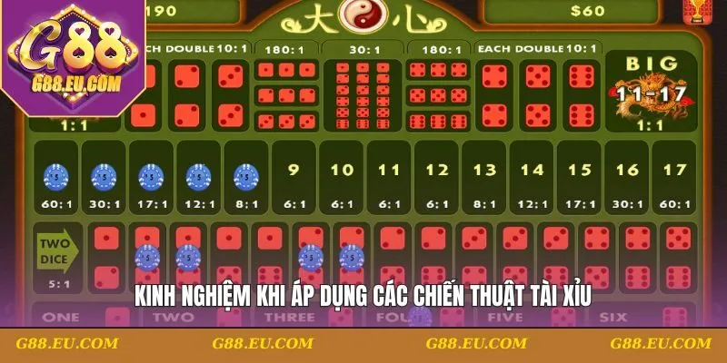 Kinh nghiệm khi áp dụng các chiến thuật Tài Xỉu